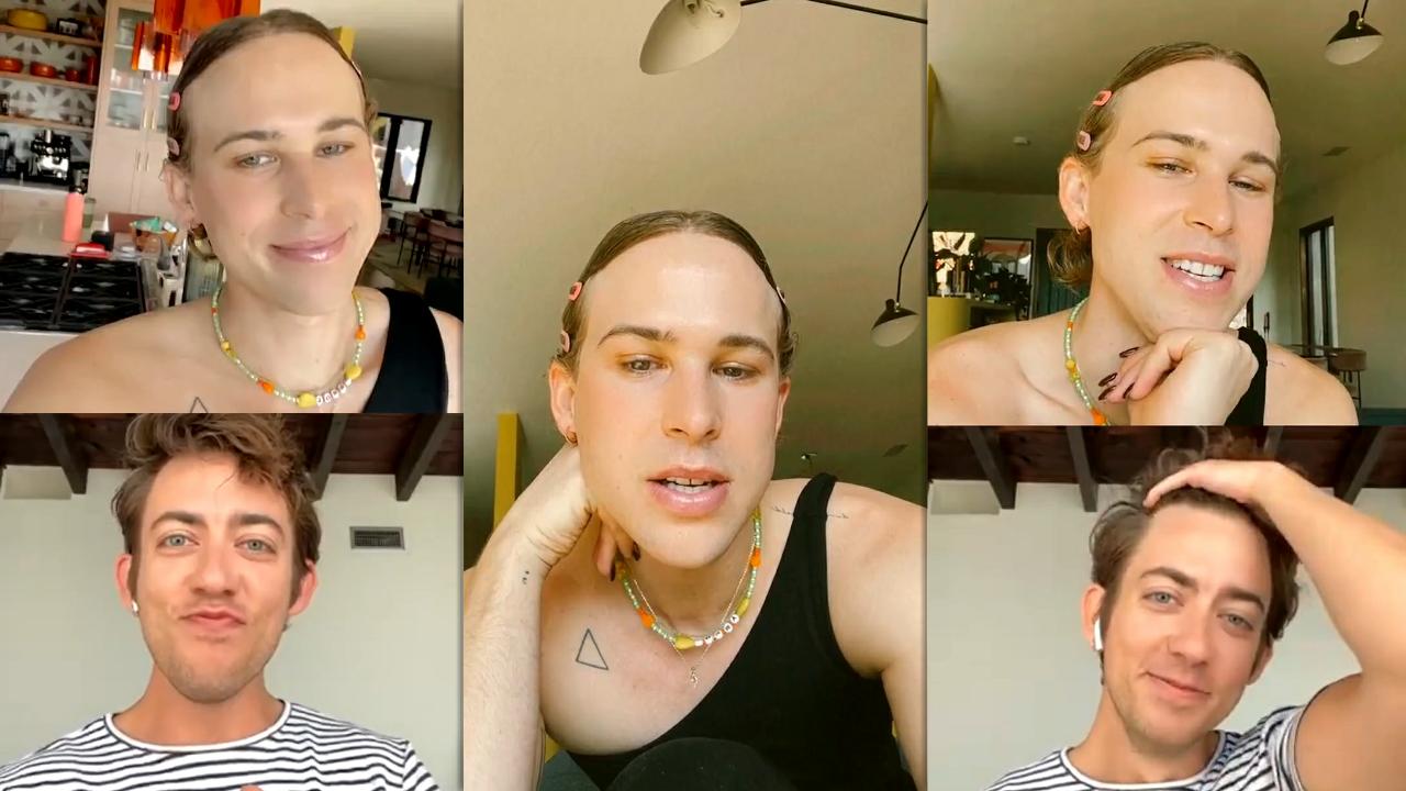 Tommy Dorfman's Instagram Live Stream from January 4th 2021.
