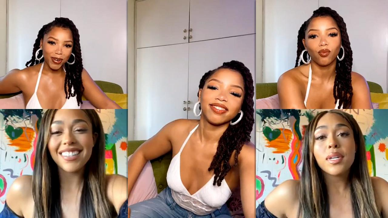 Chloe Bailey's Instagram Live Stream with Jordyn Woods from February 2nd 2021.