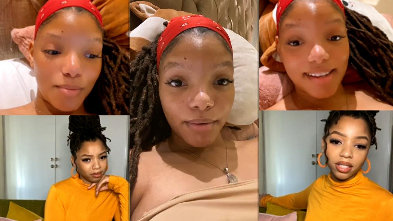 Chloe and Halle Bailey's TeaTime Instagram Live Stream from February 18th 2021.