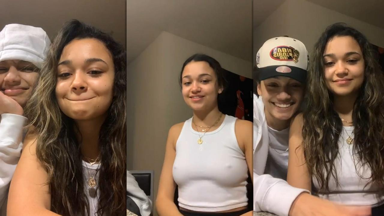 Madison Bailey's Instagram Live Stream with her girlfriend Mariah Linney from February 11th 2021