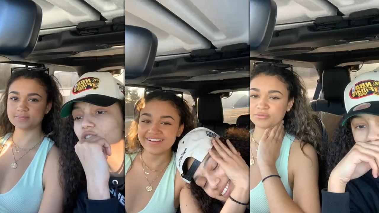 Madison Bailey's Instagram Live Stream with her girlfriend Mariah Linney from February 9th 2021.