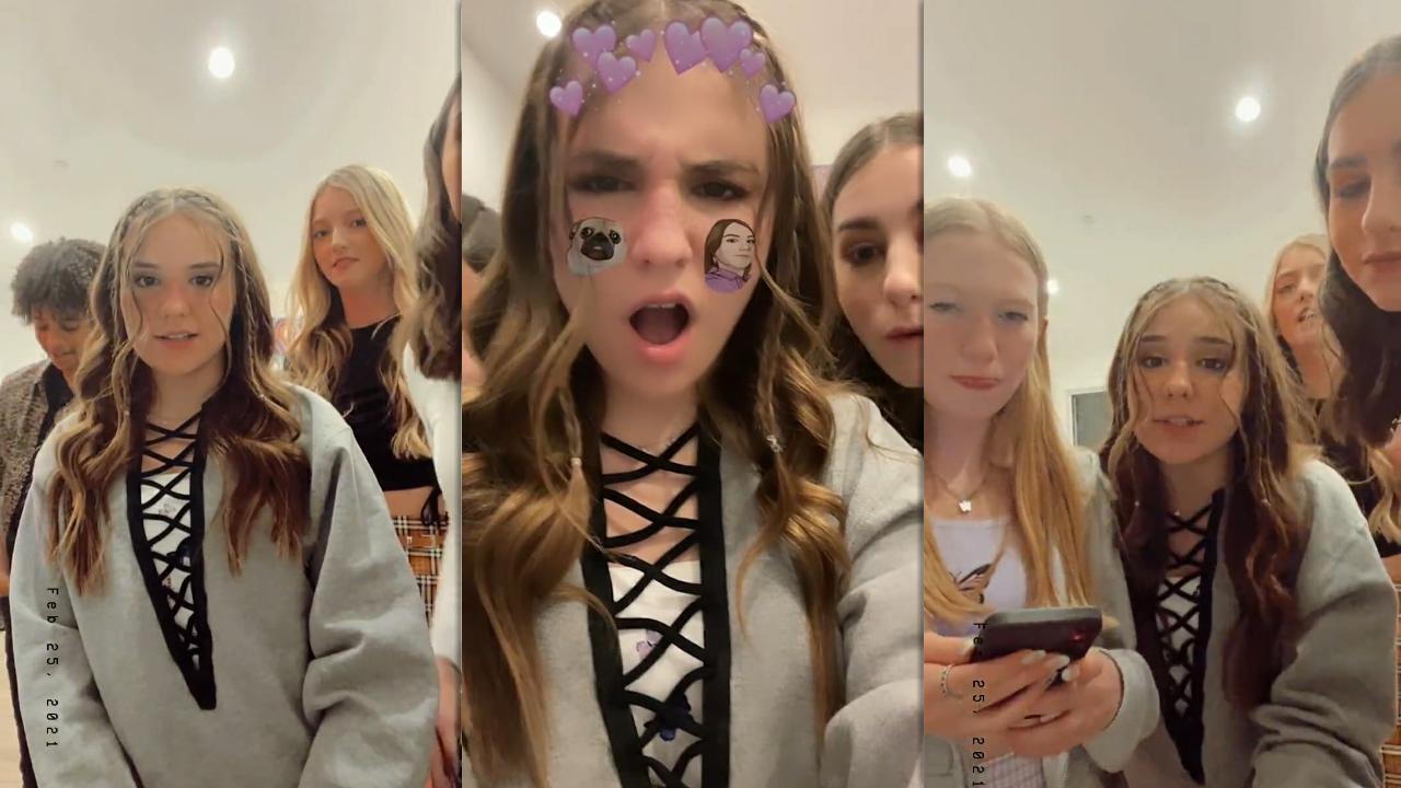 Piper Rockelle's Instagram Live Stream with her friends from February 25th 2021.