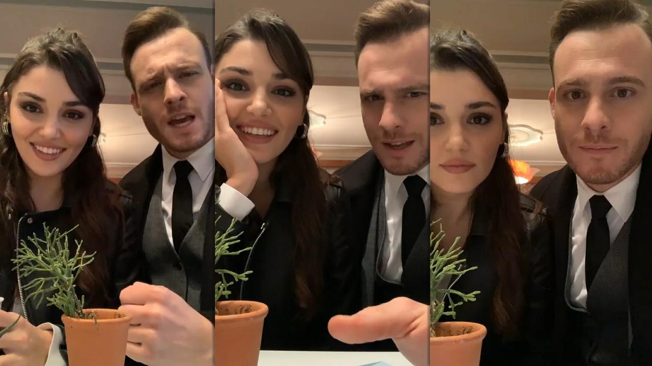Kerem Bürsin's Instagram Live Stream with Hande Erçel from February 6th 2021.