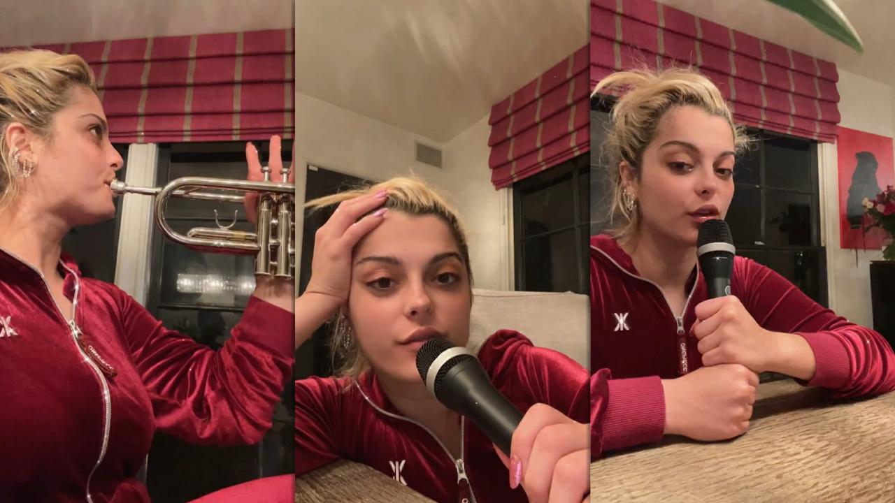 Bebe Rexha's Instagram Live Stream from March 8th 2021.