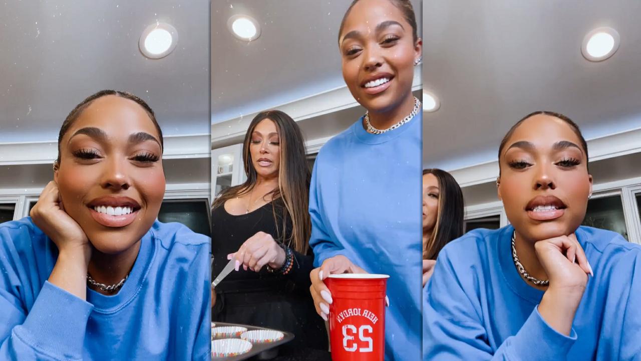 Jordyn Woods Instagram Live Stream from March 27th 2021.