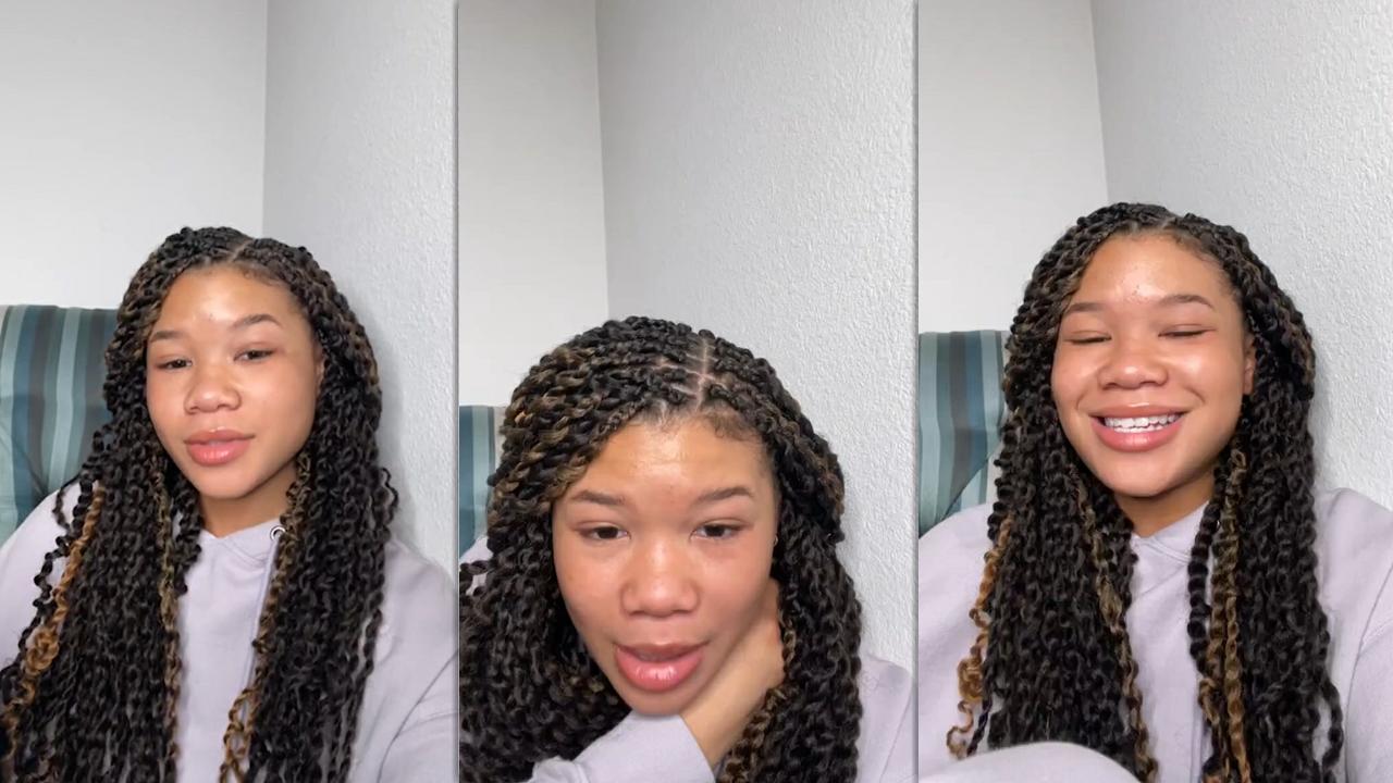 Storm Reid's Instagram Live Stream from March 26th 2021.