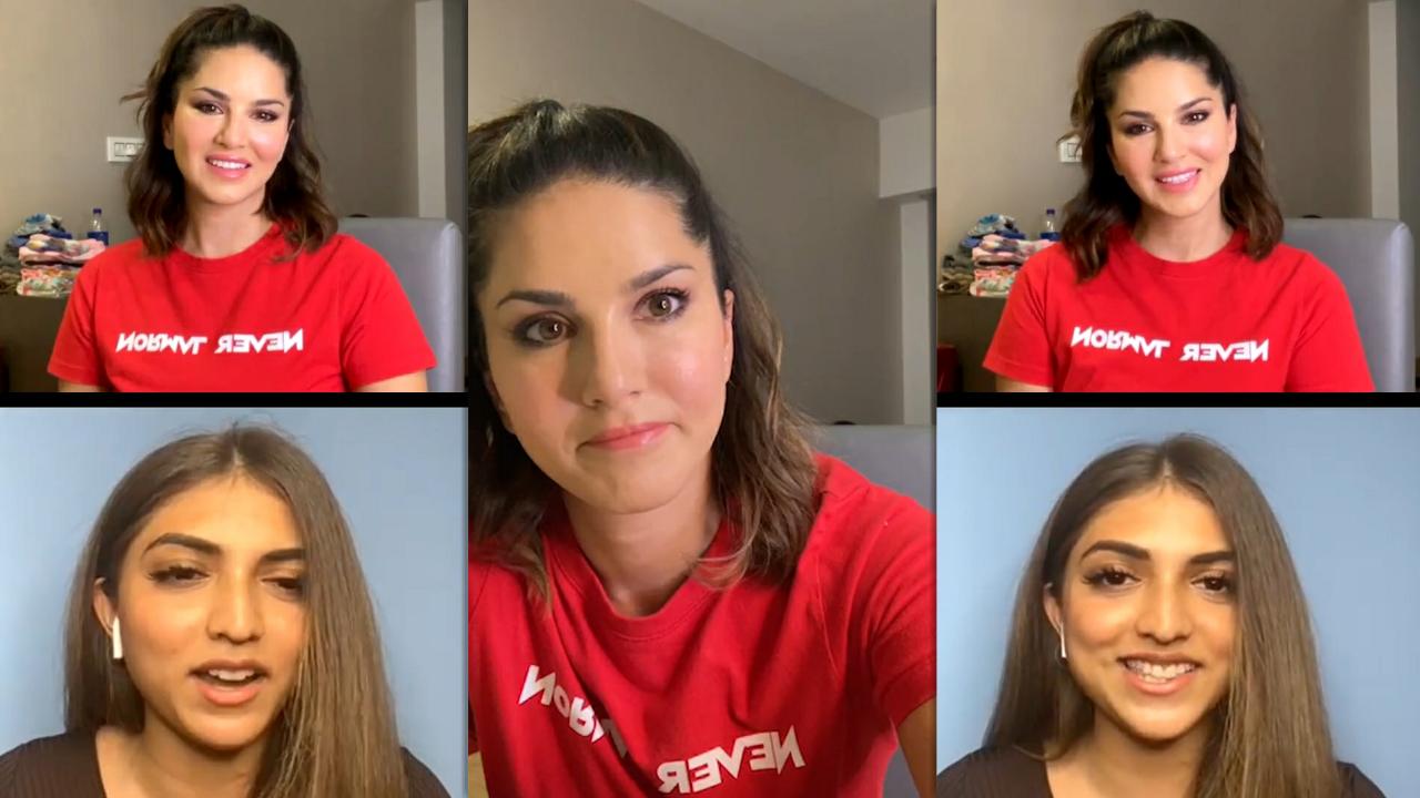 Sunny Leone's Instagram Live Stream from March 6th 2021.