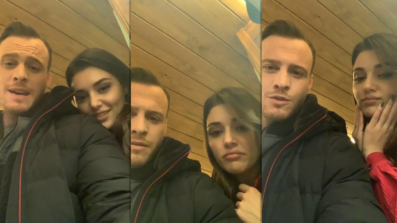 Kerem Bürsin's Instagram Live Stream with Hande Erçel from April 6th 2021.