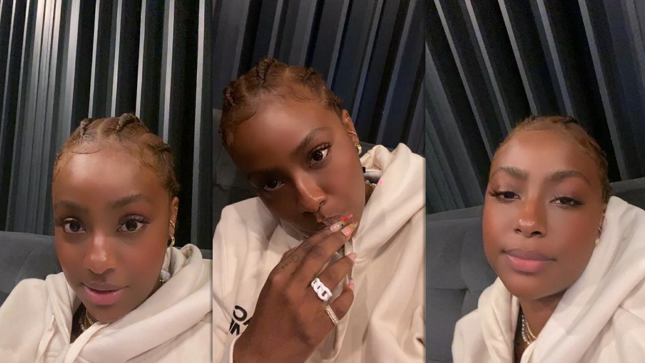 Justine Skye's Instagram Live Stream from May 22th 2021.