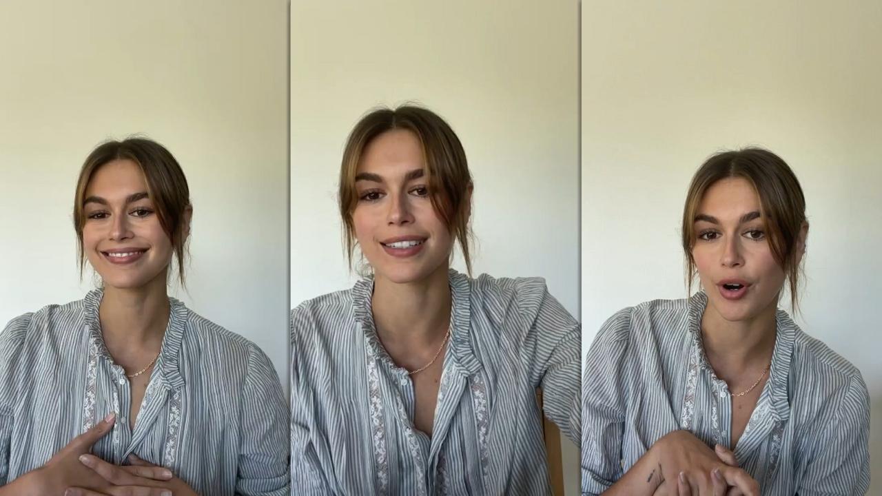 Kaia Gerber's Instagram Live Stream from May 28th 2021.