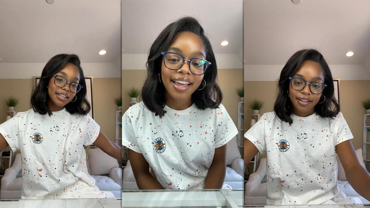 Marsai Martin's Instagram Live Stream from May 30th 2021.
