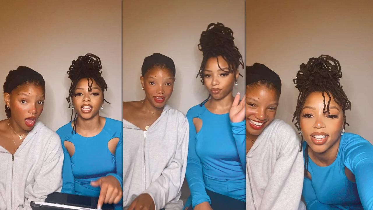 Chloe and Halle Bailey's Instagram Live Stream from July 15th 2021.
