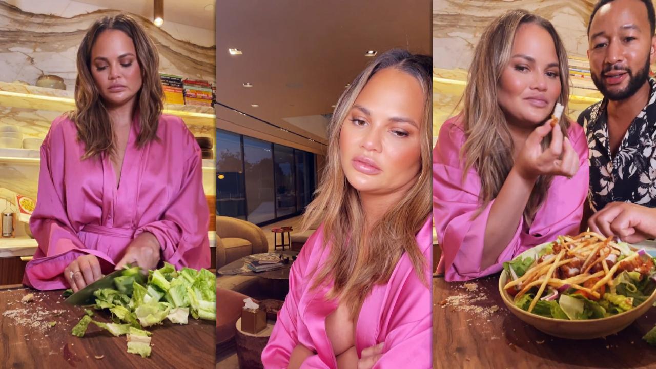 Chrissy Teigen's Cooking Instagram Live Stream with John Legend from July 14th 2021.