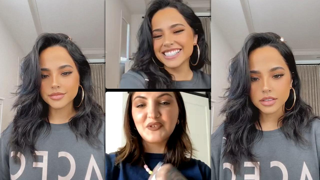 Becky G's Instagram Live Stream with Julia Michaels from July 29th 2021.