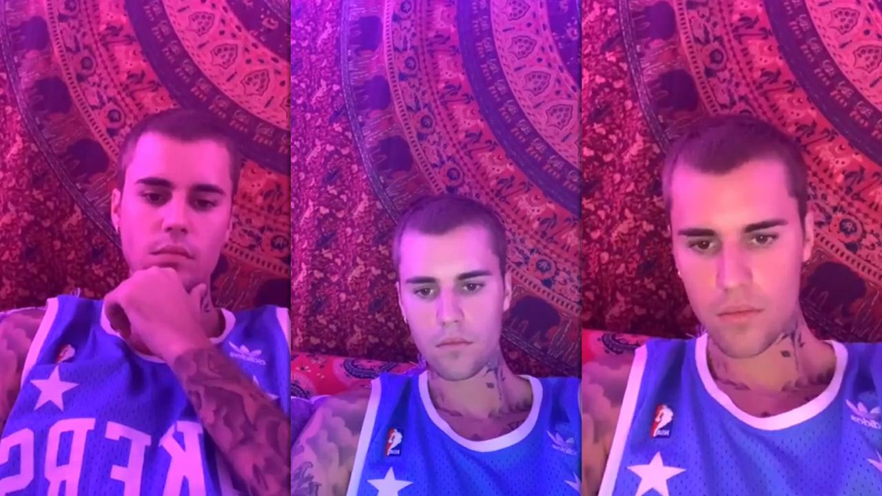 Justin Bieber's Instagram Live Stream from July 12th 2021.