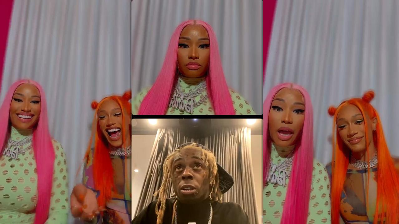 Nicki Minaj's Instagram Live Stream with BIA and Lil Wayne from July 8th 2021.