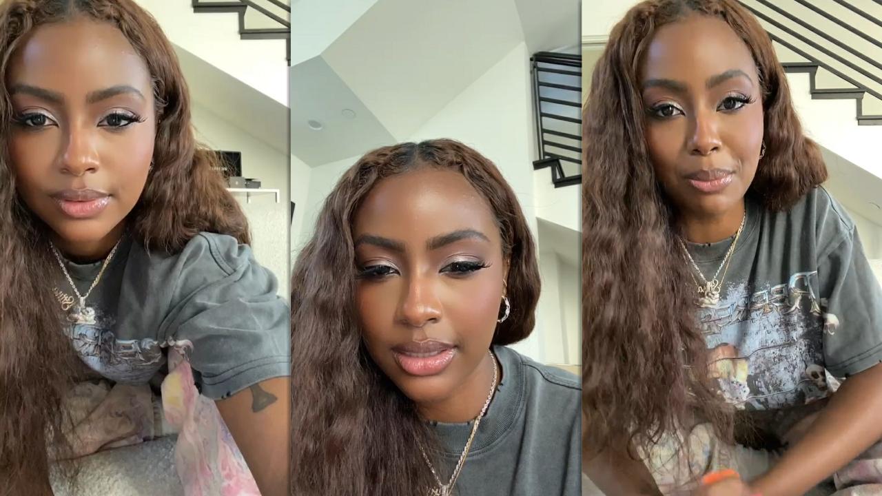 Justine Skye's Instagram Live Stream from August 3rd 2021.