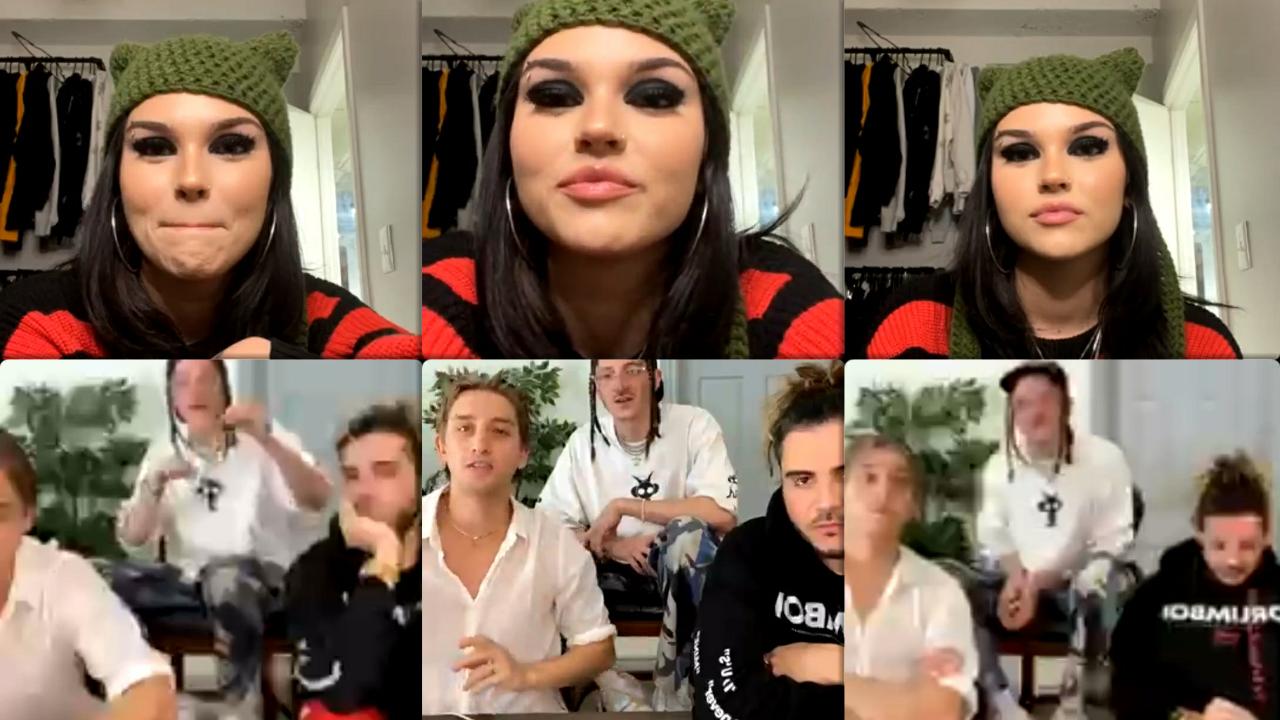 Maggie Lindemann's Instagram Live Stream with Chase Atlantic from September 1st 2021.