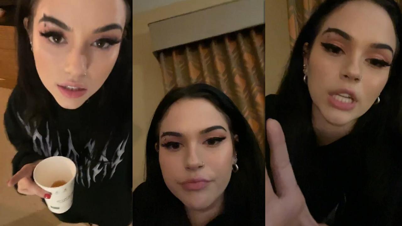 Maggie Lindemann's Instagram Live Stream from October 28th 2021.