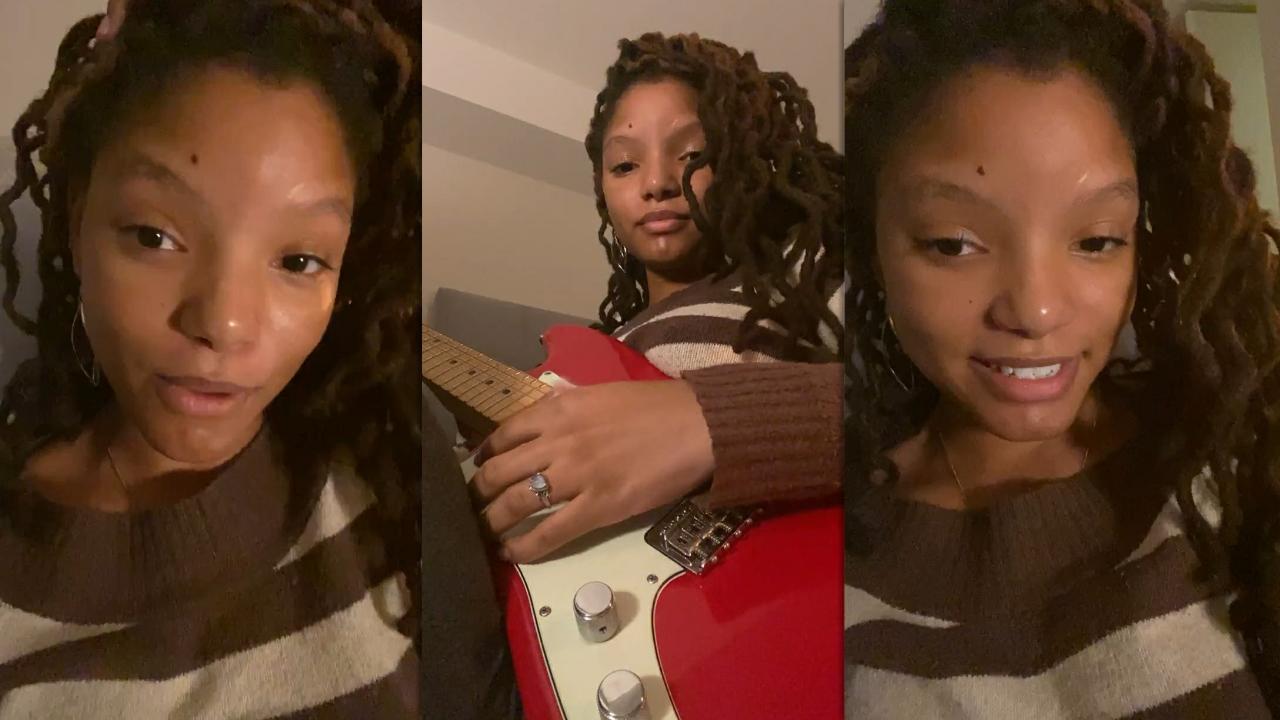 Halle Bailey's Instagram Live Stream from November 16th 2021.