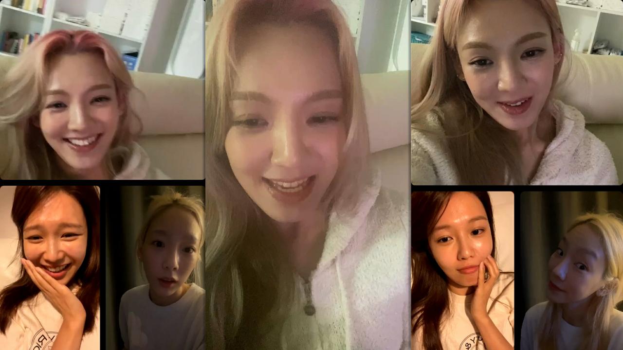 Hyoyeon (효연)'s Instagram Live Stream with Taeyeon and Sooyoung from November 9th 2021.