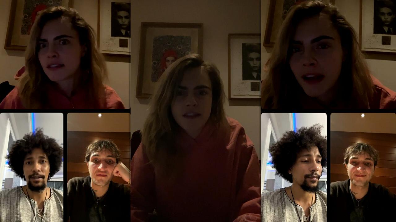 Cara Delevingne's Instagram Live Stream with Anwar Hadid and Chaka Zulu from Decemberth 2021.