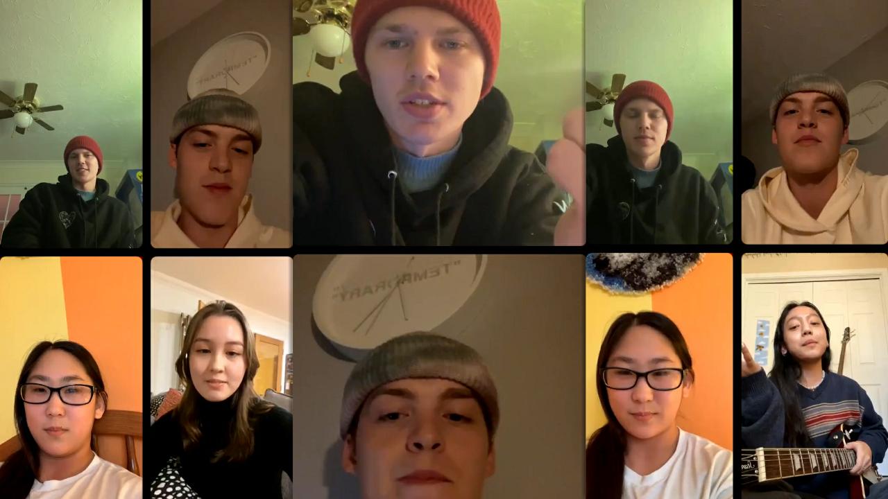 New Hope Club's Instagram Live Stream from January 8th 2022.