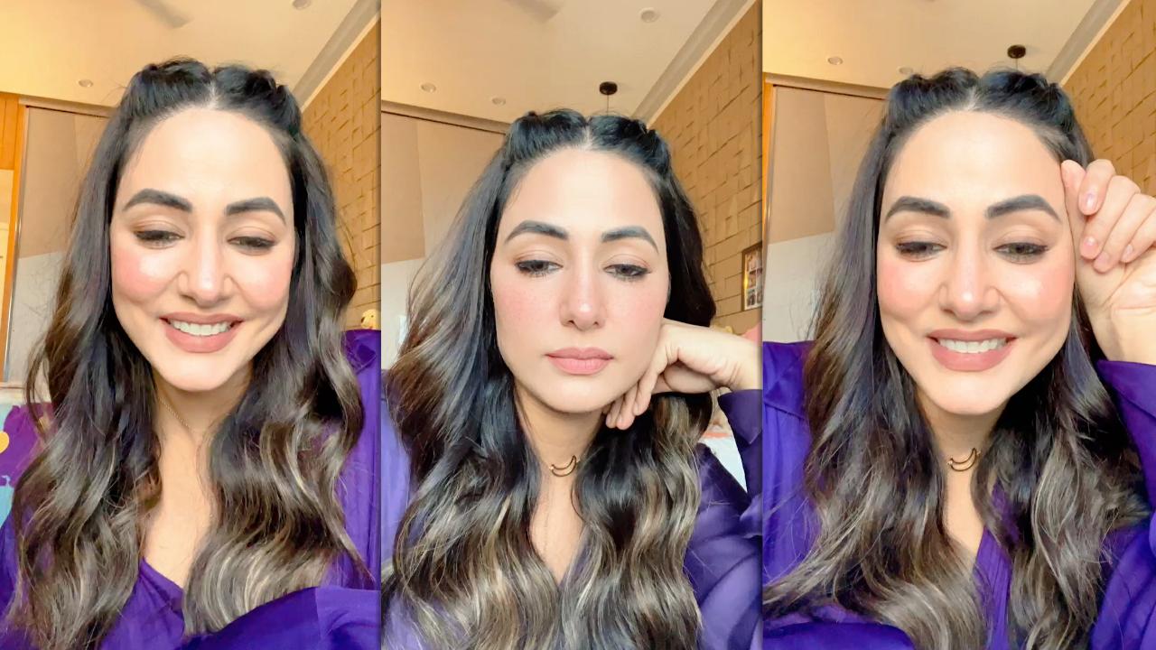 Hina Khan's Instagram Live Stream from January 30th 2022.