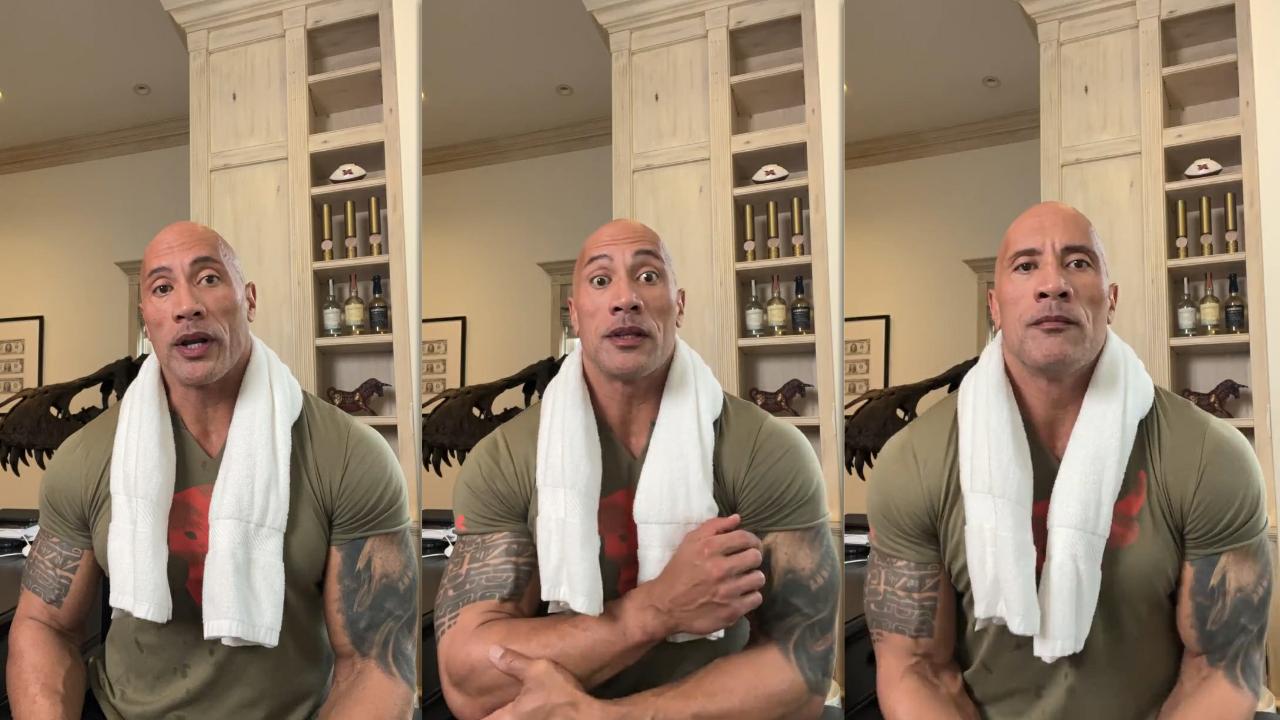 Dwayne "TheRock" Johnson Instagram Live Stream from January 19th 2022.