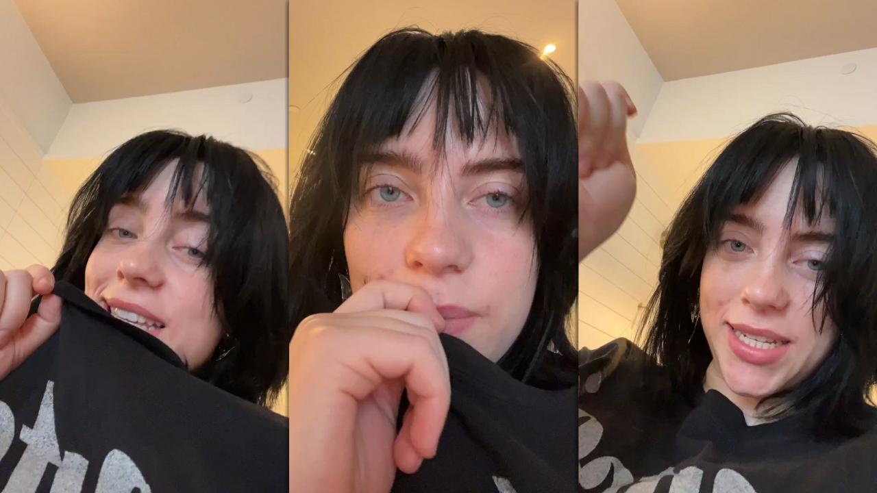 Billie Eilish's Instagram Live Stream from February 3rd 2022.