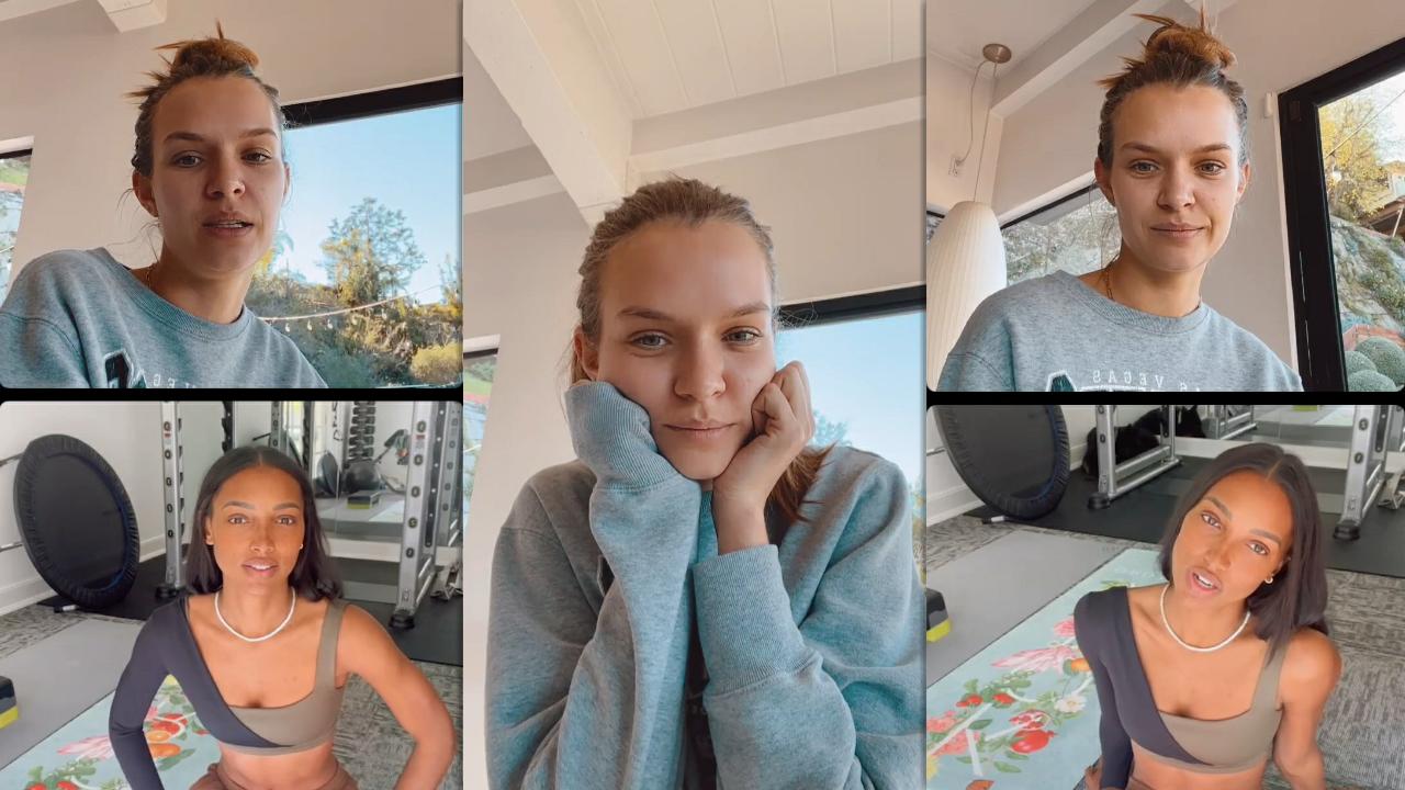Josephine Skriver's Instagram Live Stream with Jasmine Tookes from February 2nd 2022.