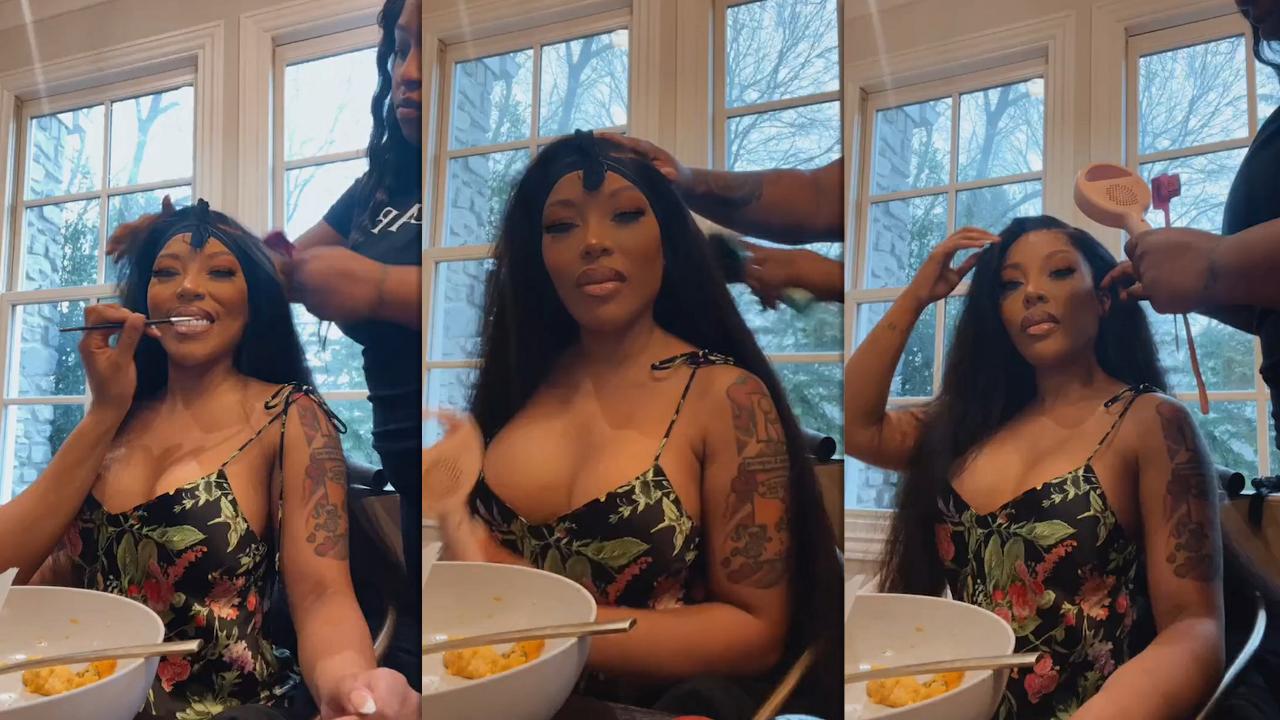 K Michelle's Instagram Live Stream from February 22th 2022.