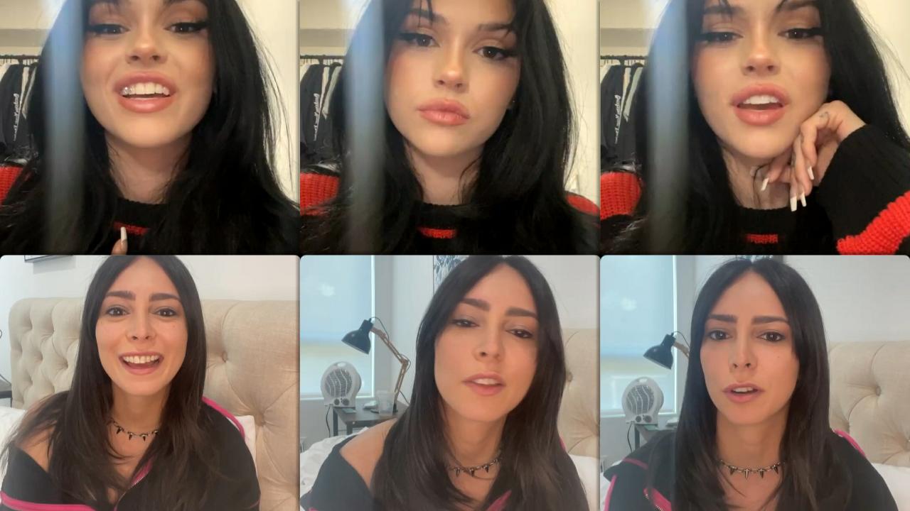 Maggie Lindemann's Instagram Live Stream with LØLØ from February 10th 2022.