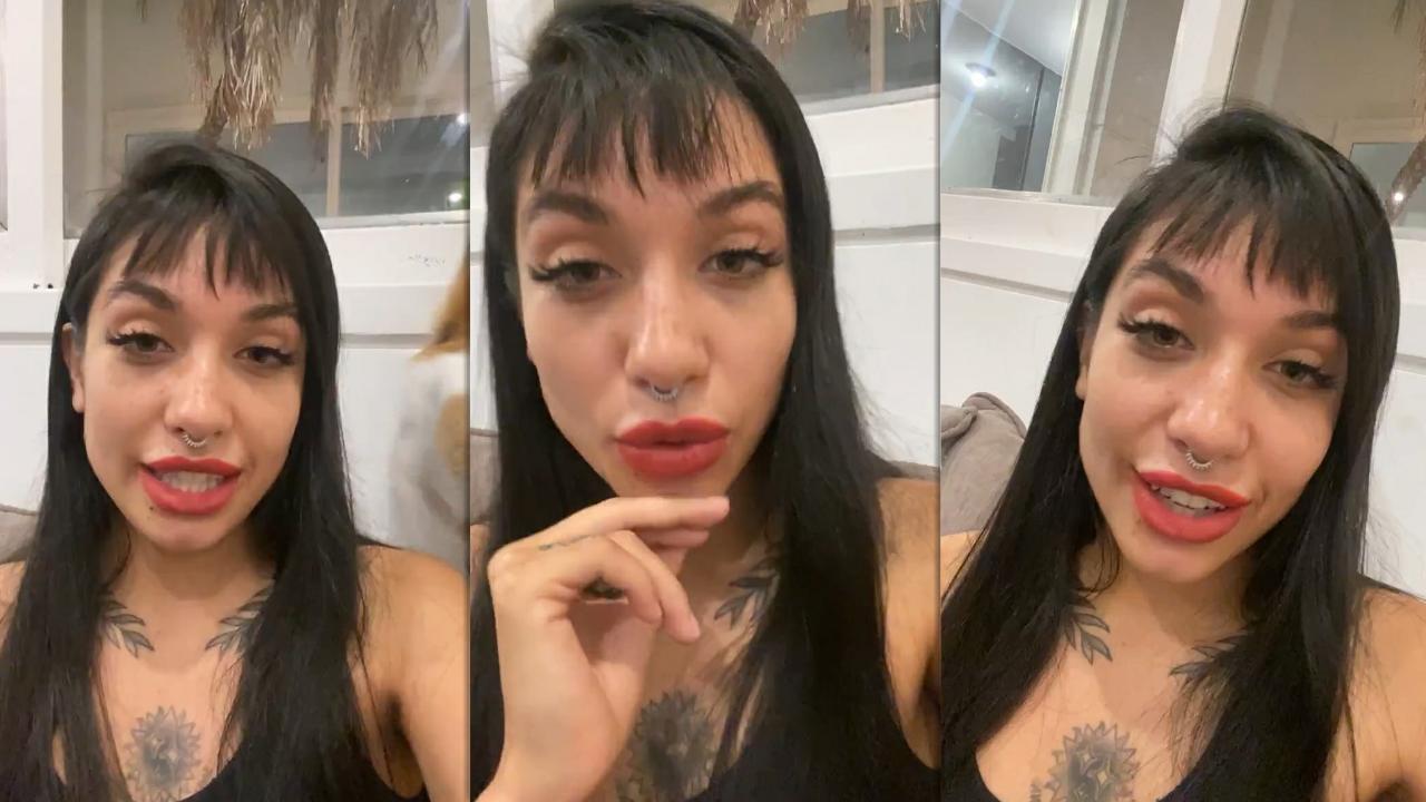 María Becerra's Instagram Live Stream from February 22th 2022.