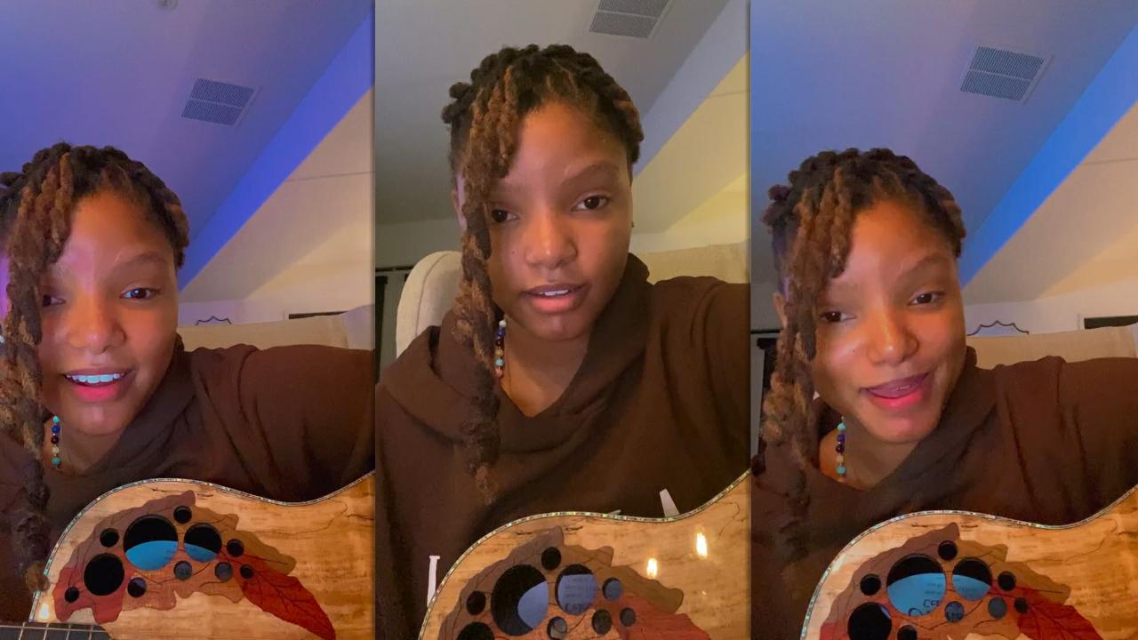 Halle Bailey's Instagram Live Stream from March 15th 2022.
