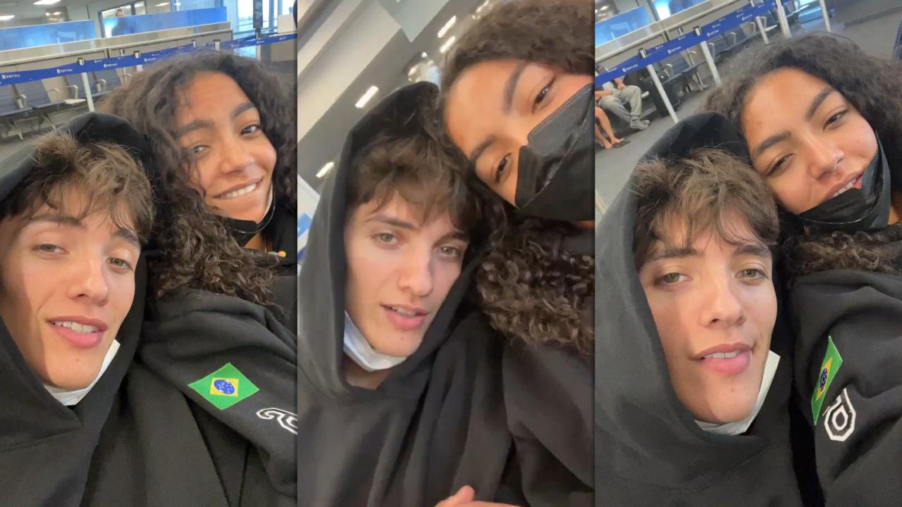 Noah Urrea's Instagram Live Stream with Any Gabrielly from March 4th 2022.