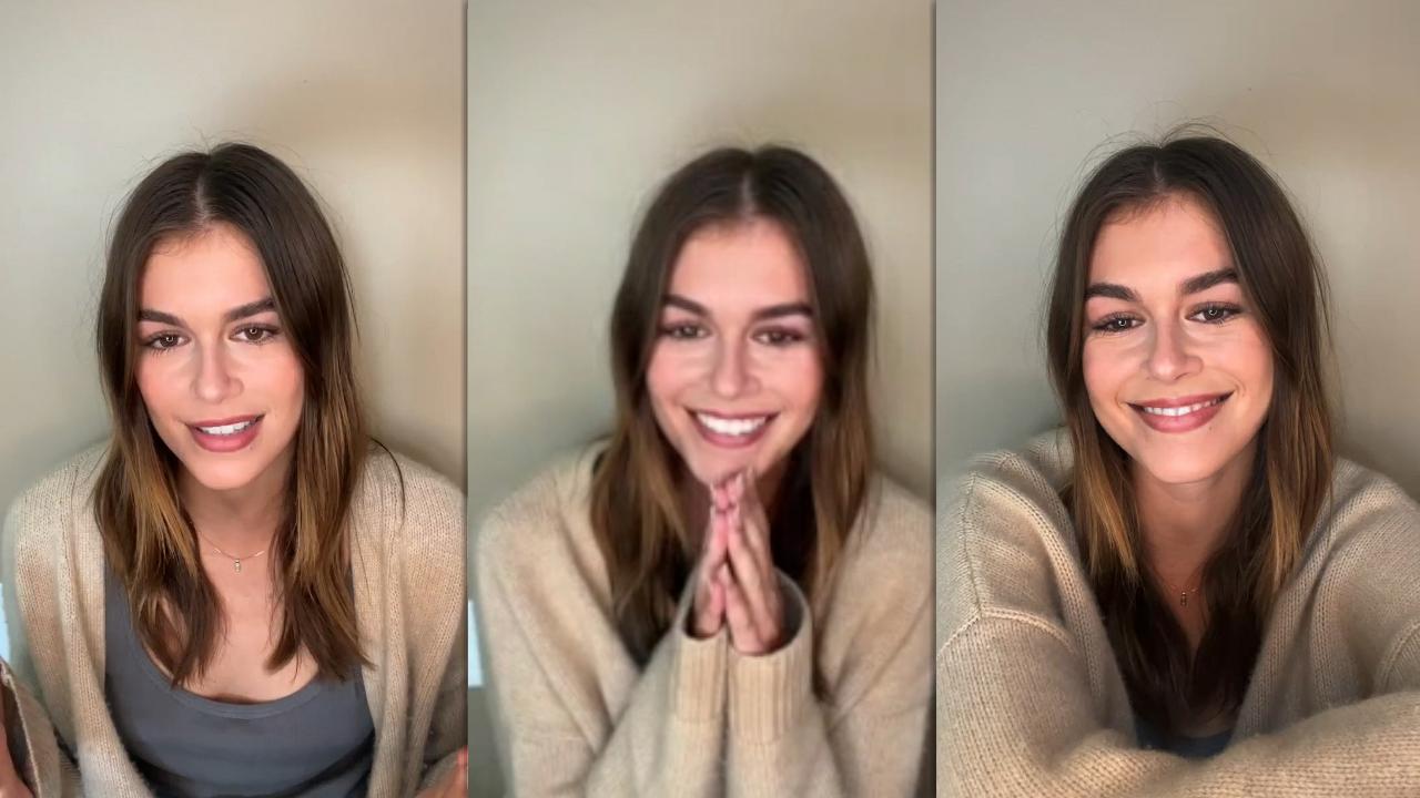 Kaia Gerber's Instagram Live Stream from February 16th 2023.