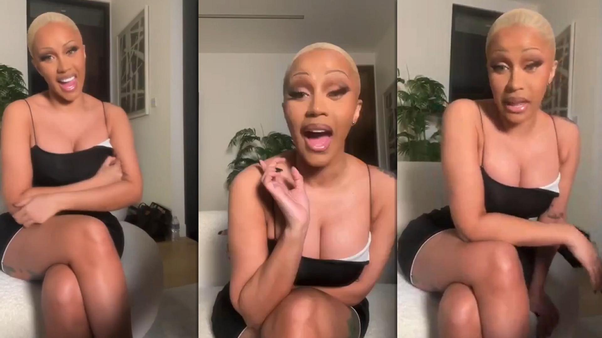 Cardi B's Instagram Live Stream from March 14th 2024.