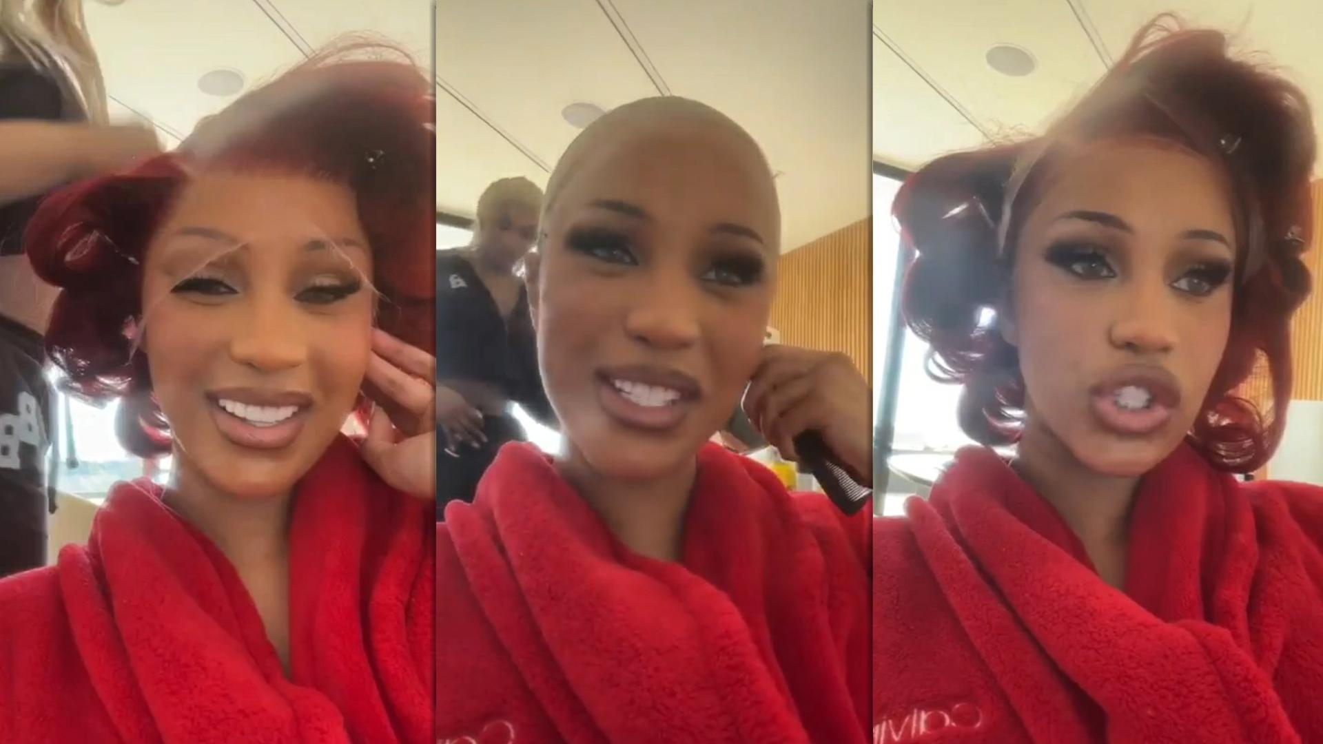 Cardi B's Instagram Live Stream from March 17th 2024.