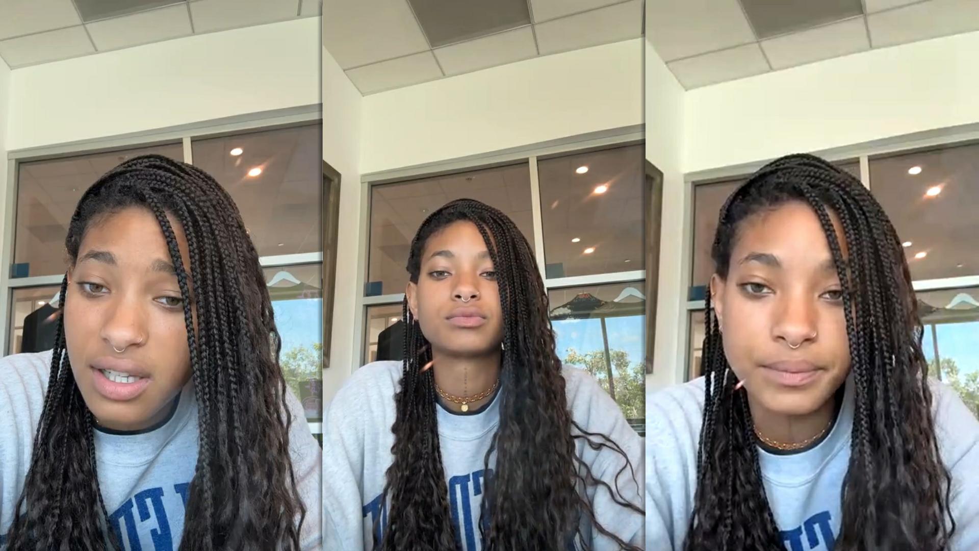 Willow Smith's Instagram Live Stream from April 24th 2024.