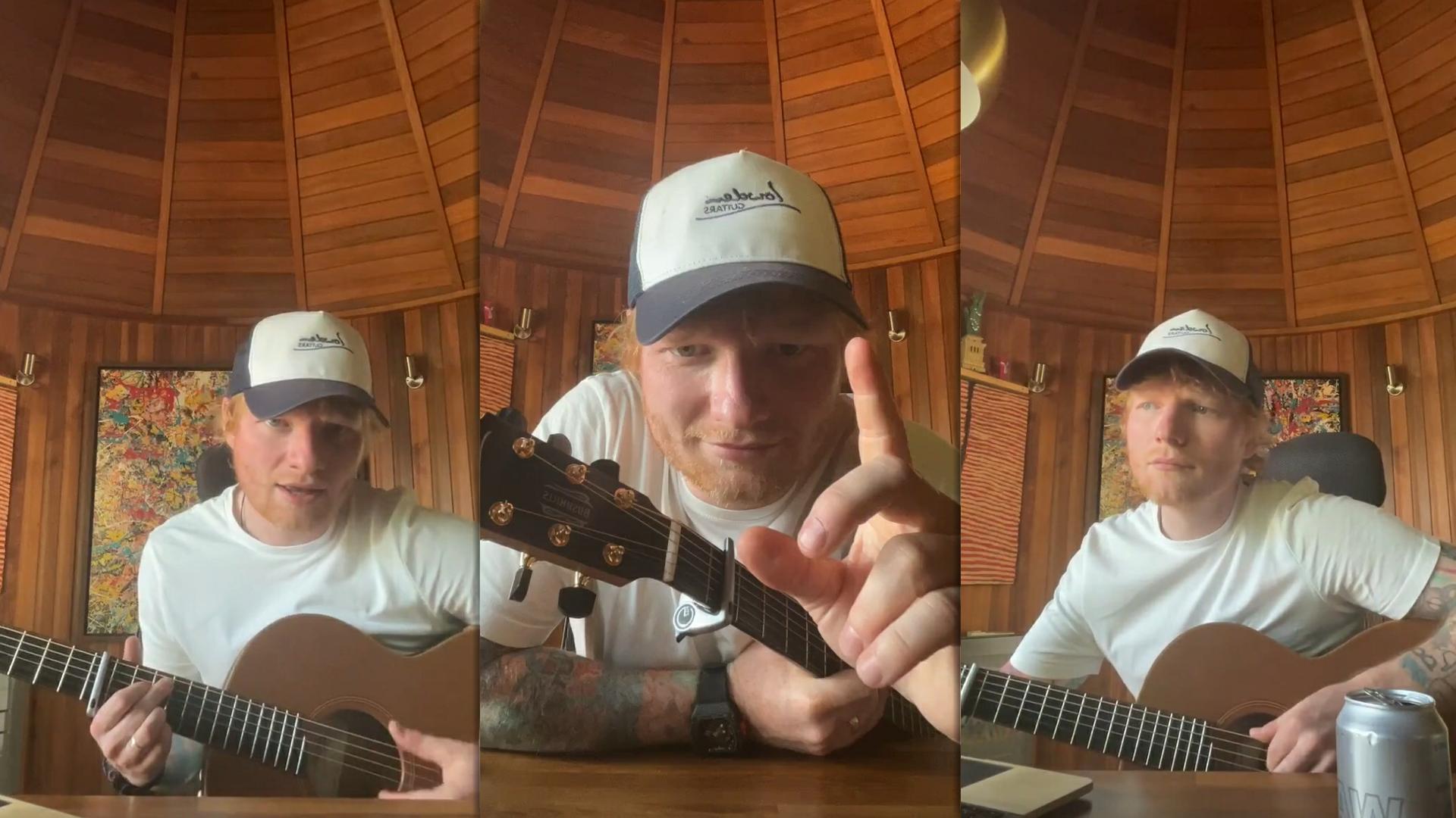 Ed Sheeran's Instagram Live Stream from May 20th 2024.