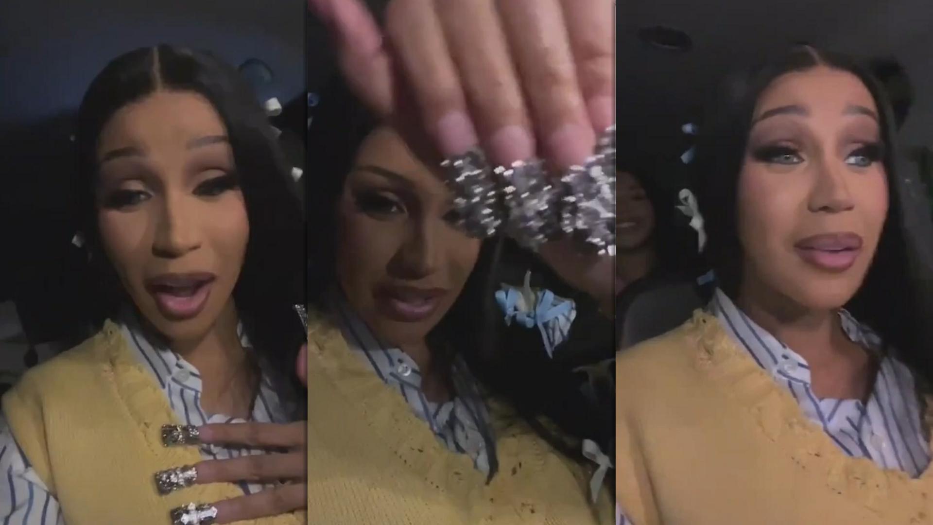 Cardi B's Instagram Live Stream from May 30th 2024.