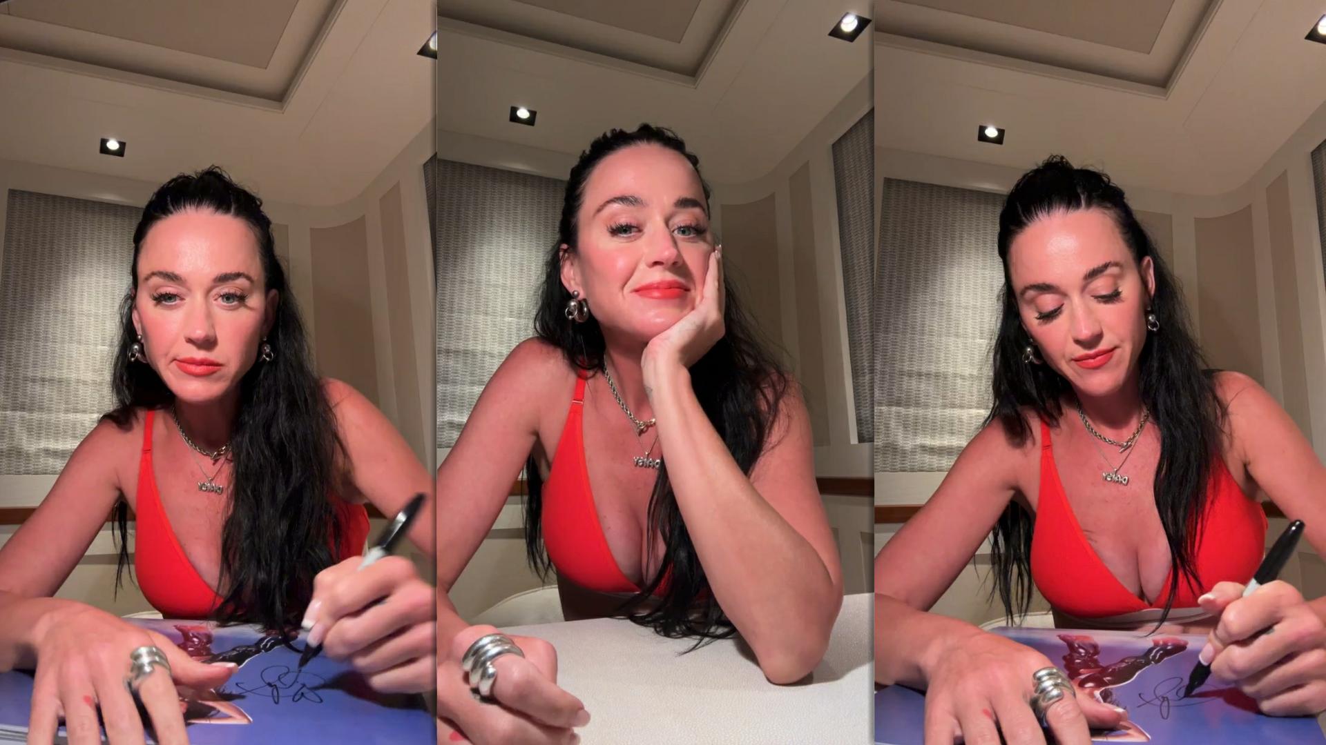 Katy Perry's Instagram Live Stream from July 10th 2024.